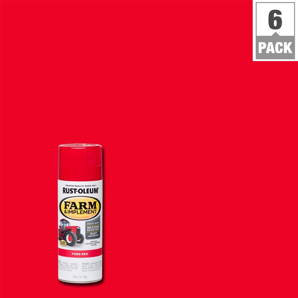 RustOleum 12 oz. Farm Equipment Ford Red Enamel Spray Paint (6Pack)280136 The Home Depot