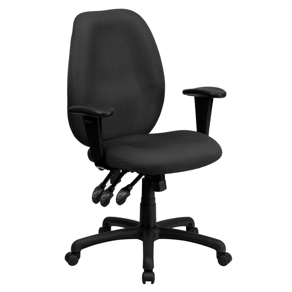 Flash Furniture High Back Navy Fabric Multi Functional Ergonomic High Back Navy Fabric Multi Functional Ergonomic Executive Swivel Office Chair With Height Adjule Arms By Flash Furniture