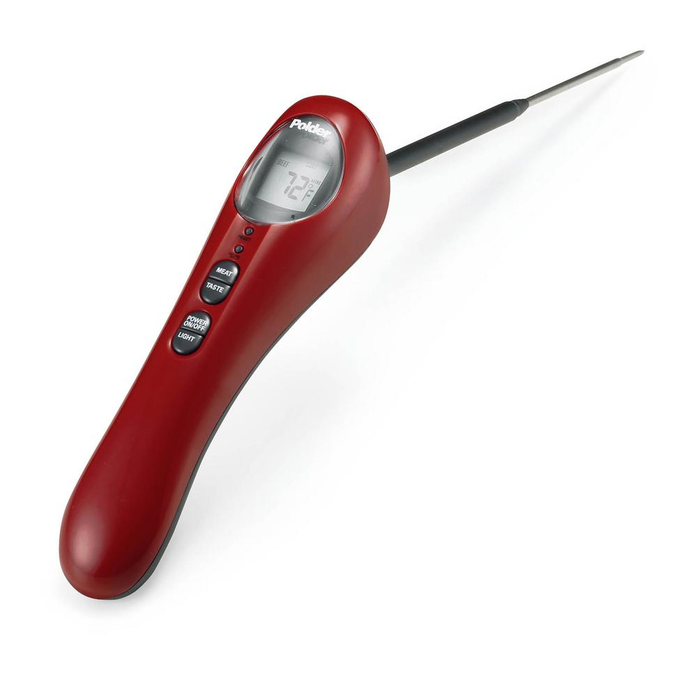 polder safe serve red analog food thermometer-thm-390-39rm - the