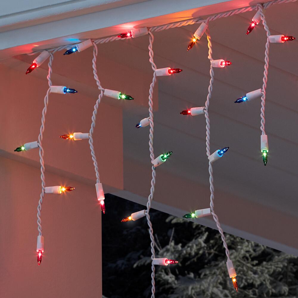 Holiday Time Multicolor Icicle Lights 300 Count Walmart Com Walmart Com