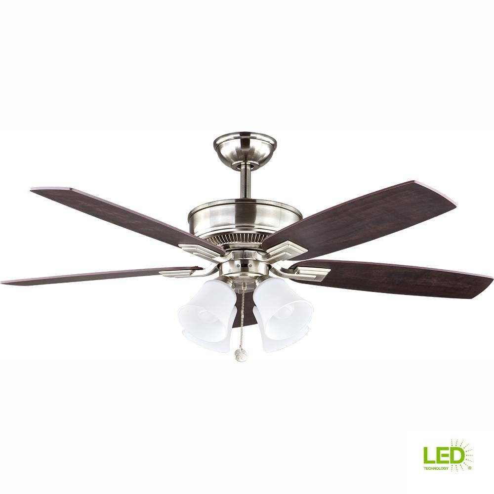 4 Lights Ceiling Fans With Lights Ceiling Fans The Home Depot