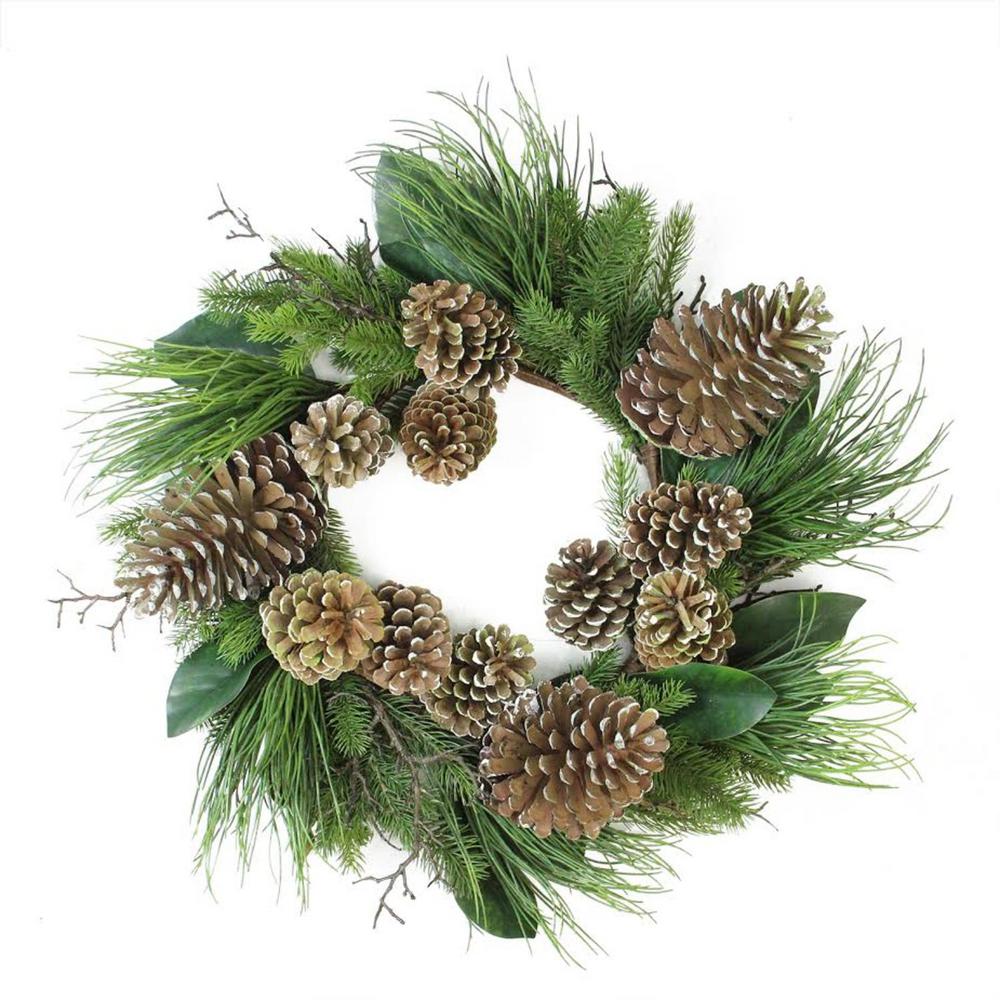 Northlight 28 In Wreath Monalisa Mixed Pine Christmas 32283274 The Home Depot