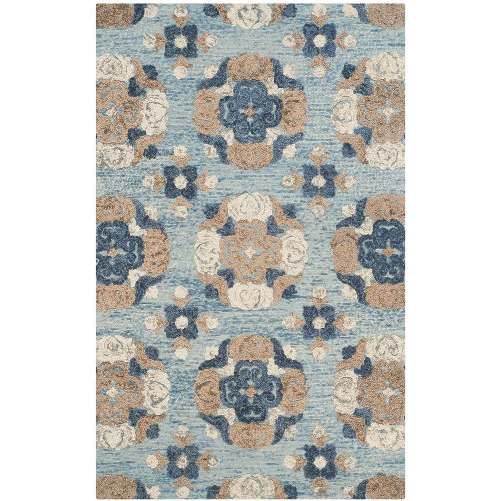 Safavieh Blossom Blue Multi 4 Ft X 6 Area Rug Blm403b The Safavieh Blossom Blue Multi 4 Ft X 6 Area Rug