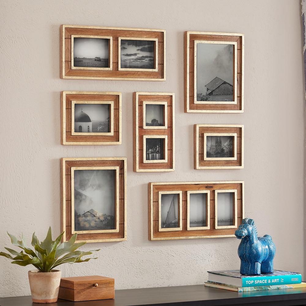 Home Decorators Collection Natural Wood And Gold Gallery Wall Picture Frames Set Of 7 7005lwd The Depot - Wall Photo Frames Set Home Decorators Collection Natural Wood And Gold Gallery Wall Picture Frames Set Of 7 7005lwd The Depot - Wall Photo Frames Set