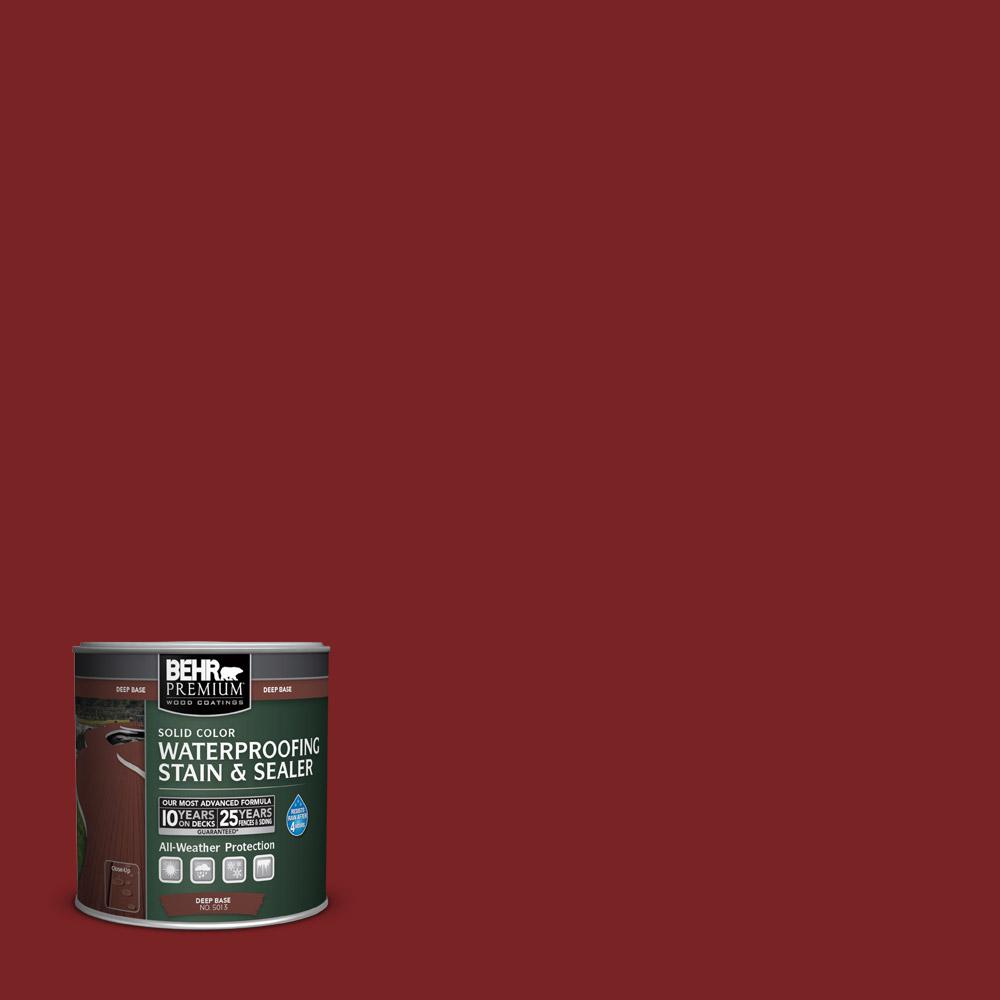 BEHR Premium 8 Oz SC 112 Barn Red Solid Color Waterproofing Exterior   Barn Red Behr Premium Wood Deck Stain 501316 64 300 