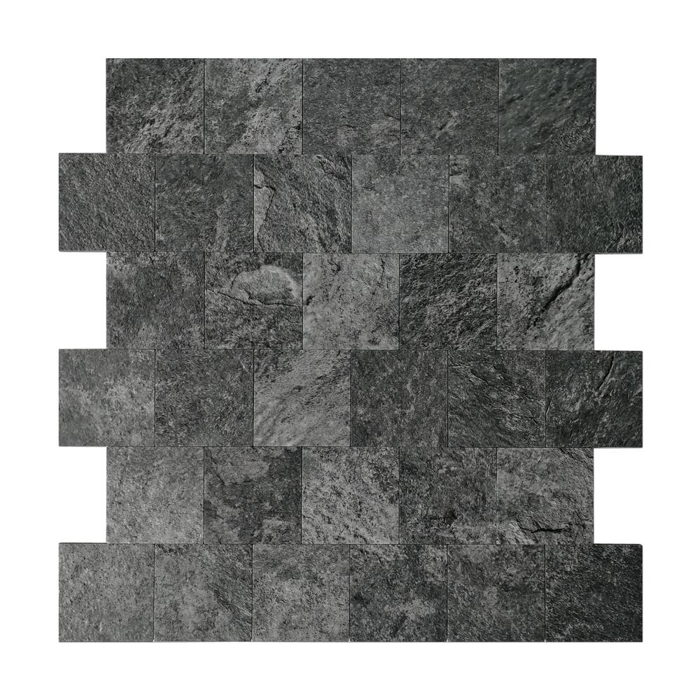 home depot black tile backsplash