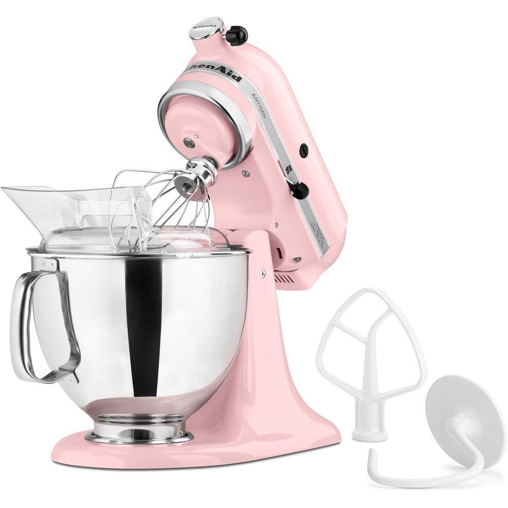 Kitchenaid Artisan 5 Qt 10 Speed Pink Stand Mixer With Flat