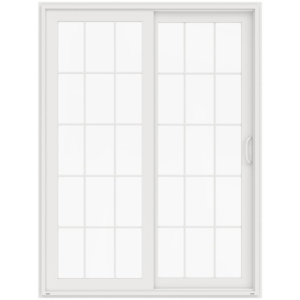 JELDWEN 72 in. x 96 in. V4500 White Prehung RightHand Sliding French