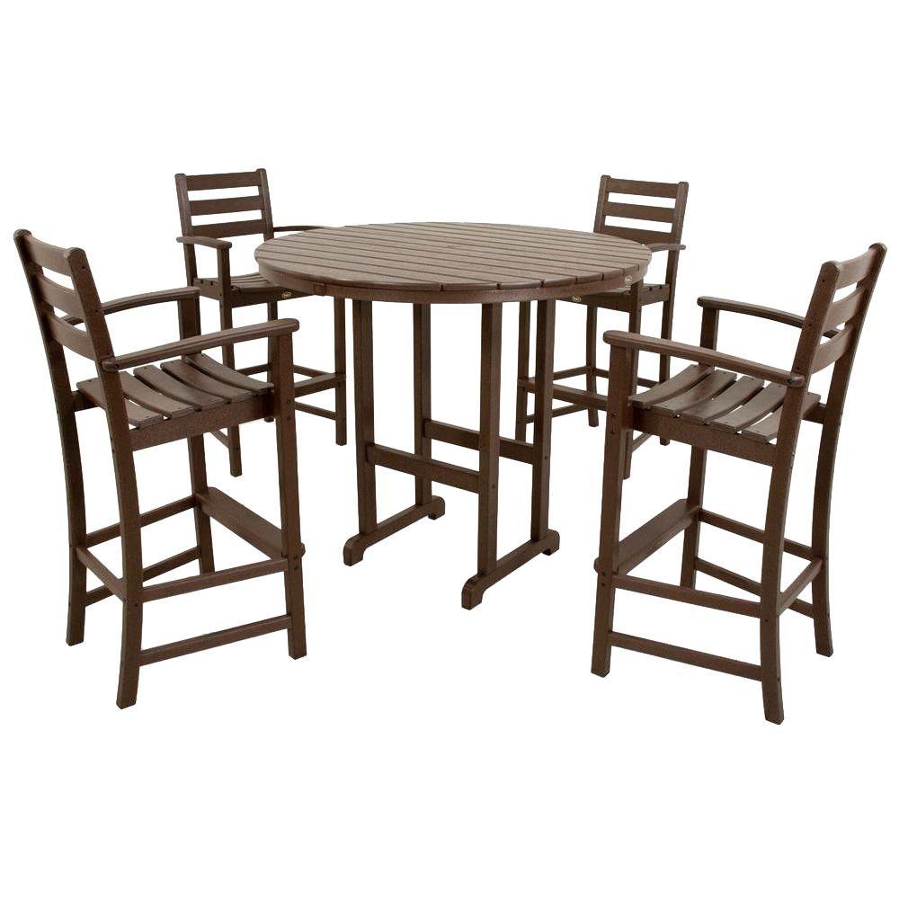 trex outdoor furniture monterey bay 5 piece bar set