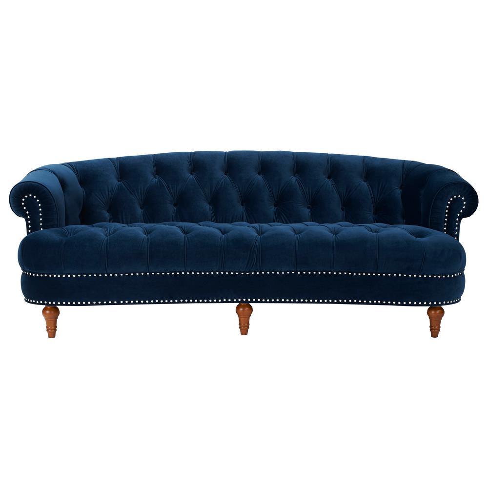 Jennifer Taylor La Rosa Navy Blue Sofa 2525 3 859 The Home Depot Jennifer Taylor La Rosa Navy Blue Sofa