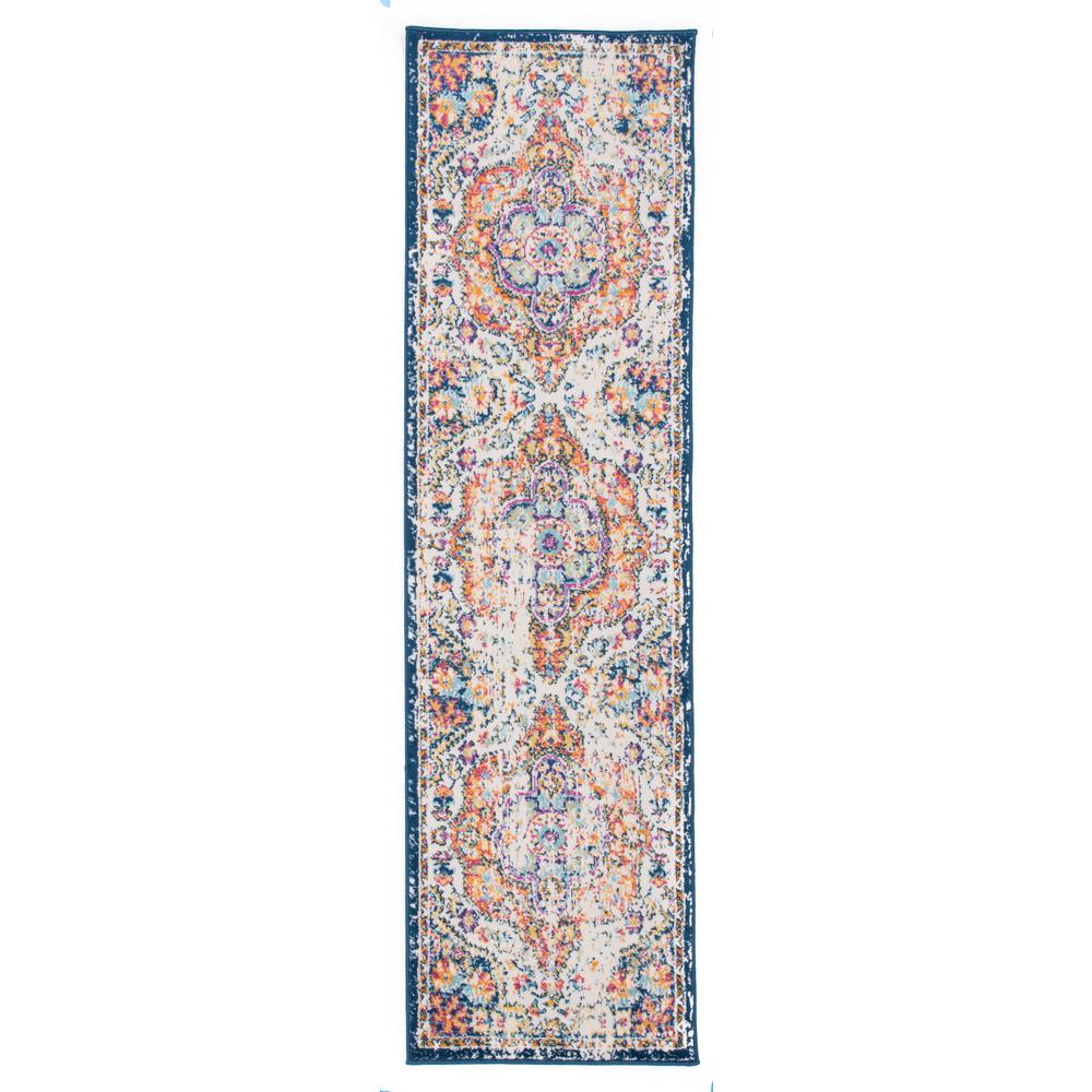 Main Street Rugs Lyon Lyn836 Multi 2' x 7' Runner Rug