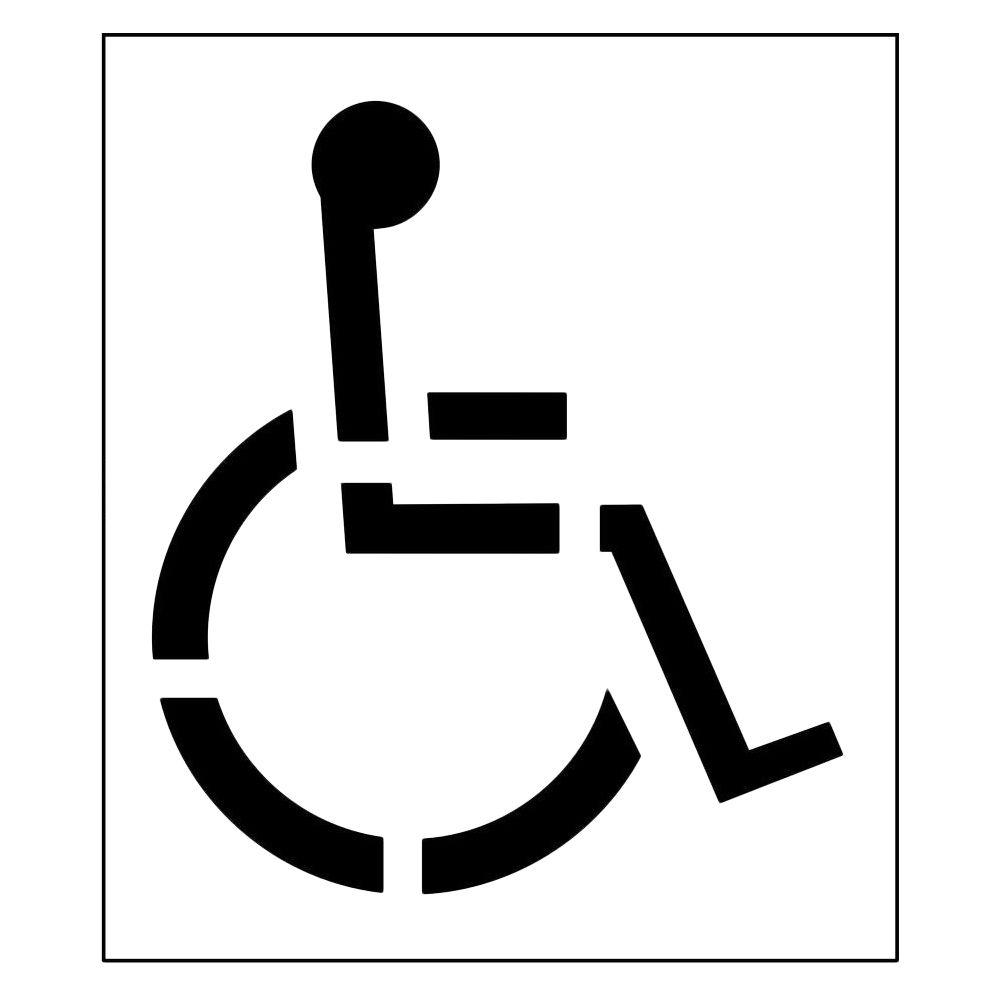 Stencil Ease 48 In. One Part Handicap Stencil With 3 In. Stroke 