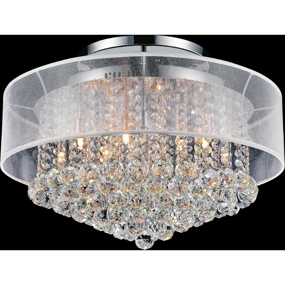 Crystal World Radiant 12 Light Chrome Semi Flush Mount Crystal World Radiant 12 Light Chrome Semi Flush Mount