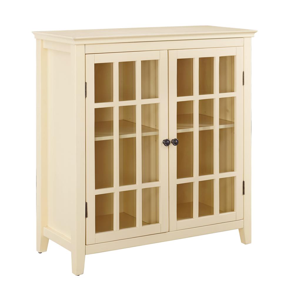 Rustic Wood Yellow Furniture The Home Depot Payton Pale Yellow Double Door Cabinet