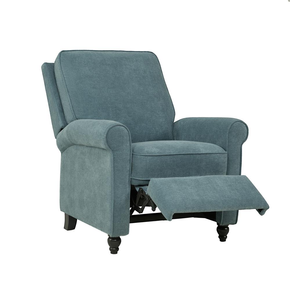 Prolounger Caribbean Blue Chenille Push Back Recliner Chair Rcl37