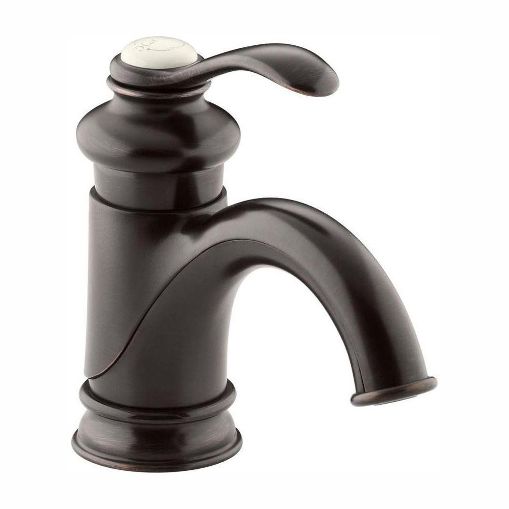 Kohler Fairfax Single Hole Single Handle Mid Arc Bathroom Vessel Sink Faucet In Oil Rubbed Bronze