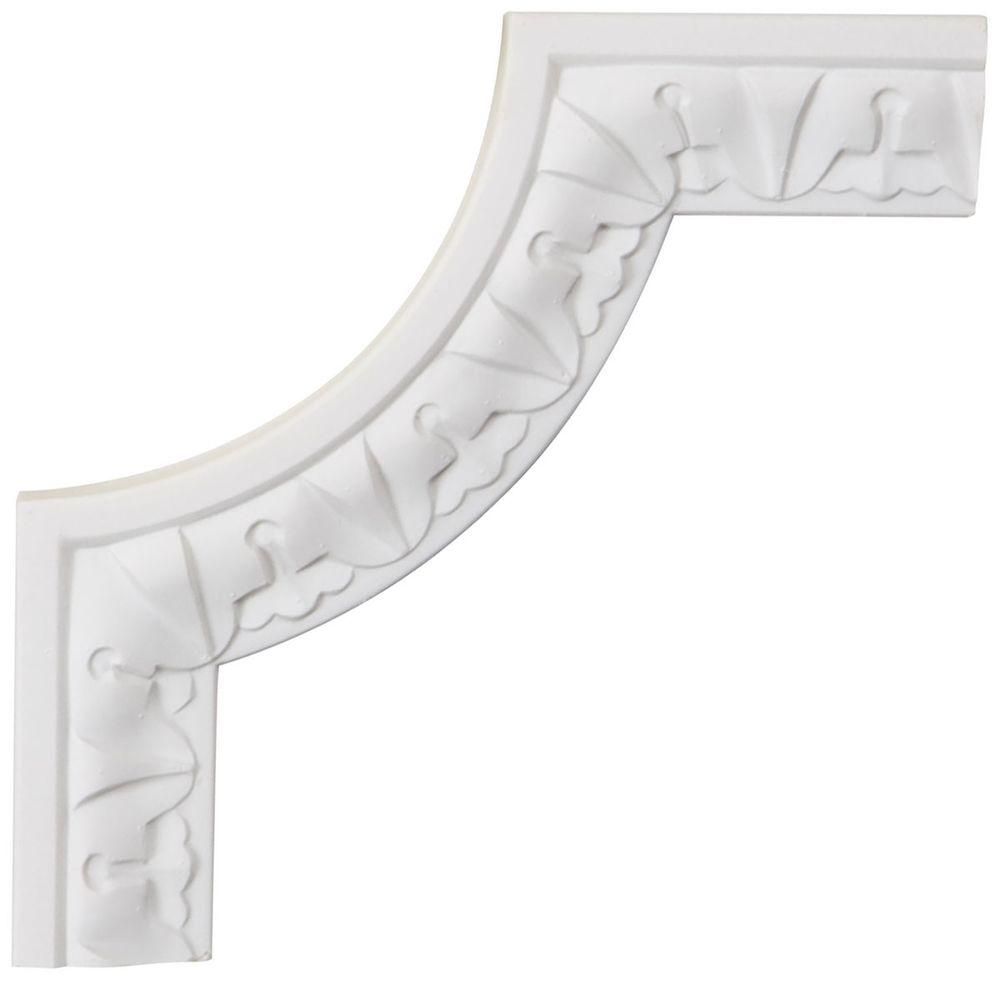 4-Pack 4 Piece Ekena Millwork Acanthus Leaf PML09X09AC-CASE-4 Panel Moulding Corner 9 3//8W x 9 3//8H Factory Primed
