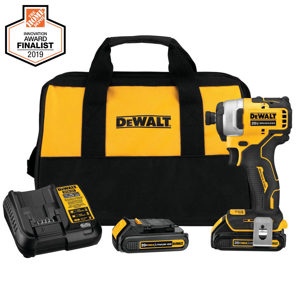 DEWALT ATOMIC 20Volt MAX LithiumIon Brushless Cordless Compact 1/4 in