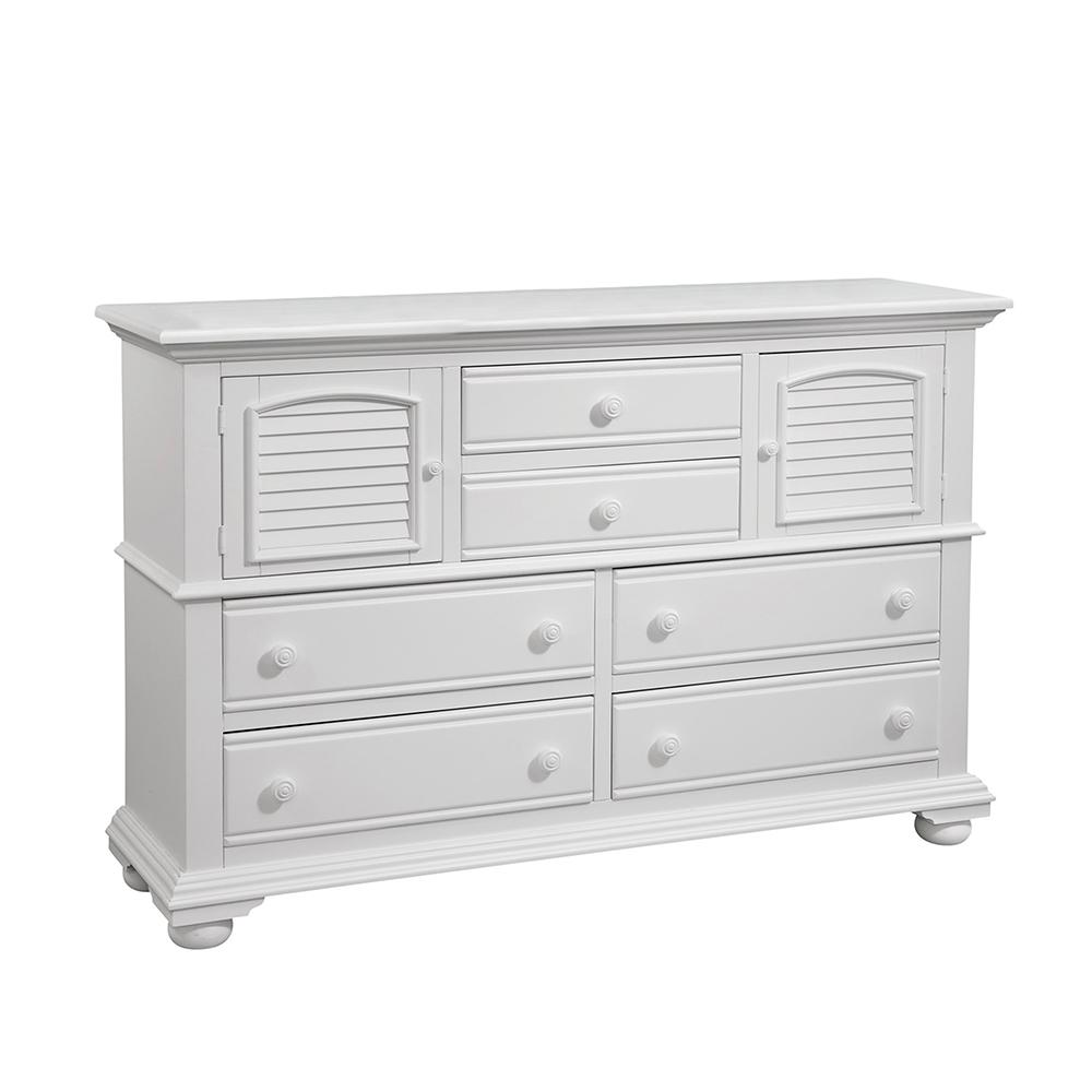 American Woodcrafters Cottage Traditions 6 Drawer Antique White