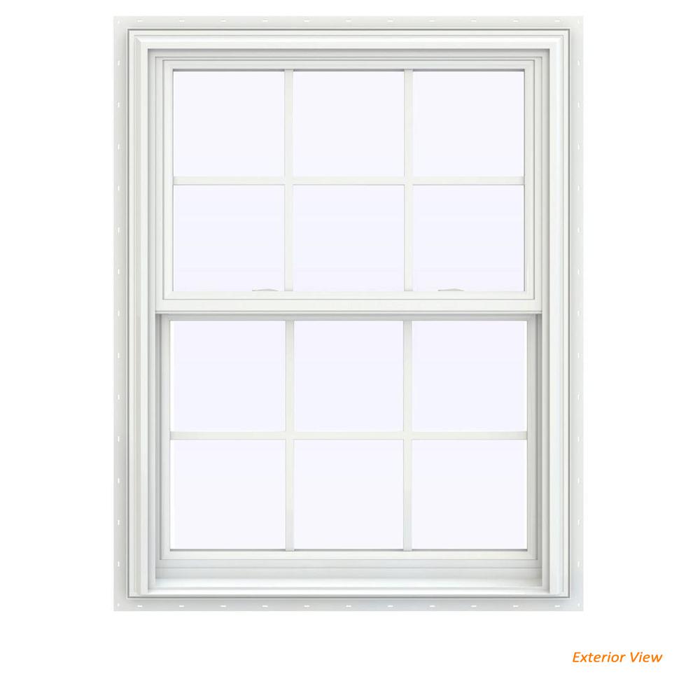 Jeld Wen 31 5 In X 35 V 2500 Series White Vinyl Double Hung Jeld Wen 31 5 In X 35 V 2500 Series White Vinyl