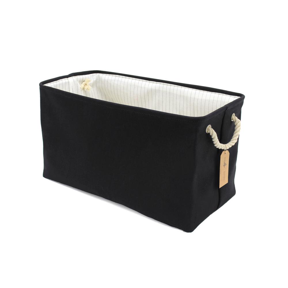 black laundry bin