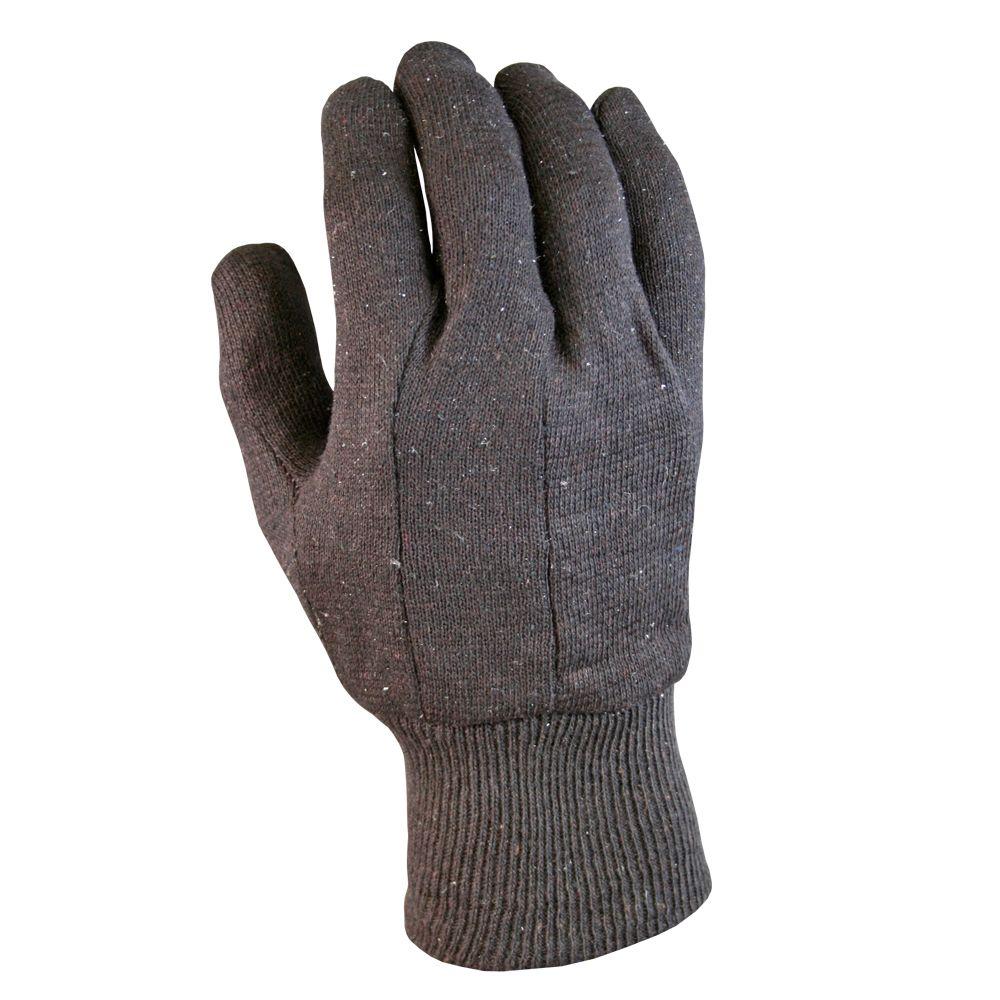 brown cotton work gloves
