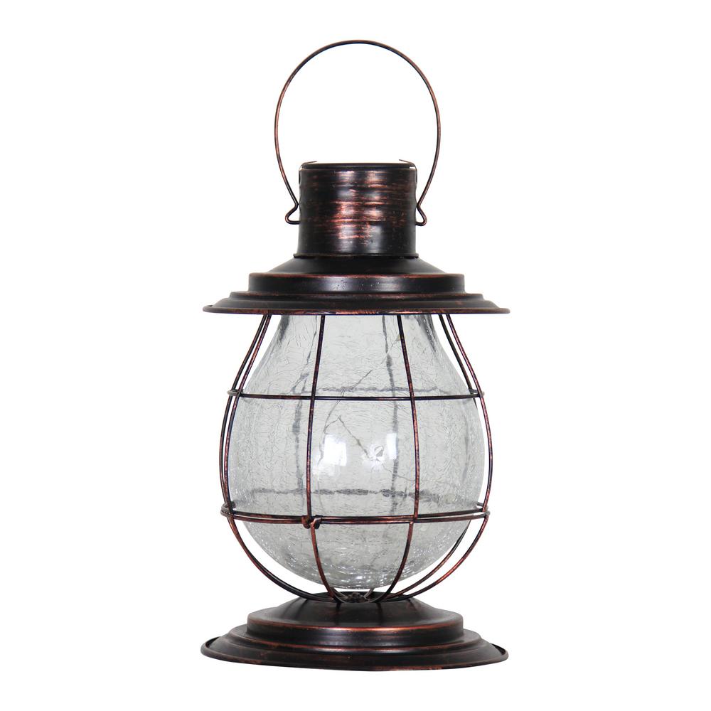 Exhart Solar Firefly 10 in. Bronze Lantern Light with Base-12427 - The ...