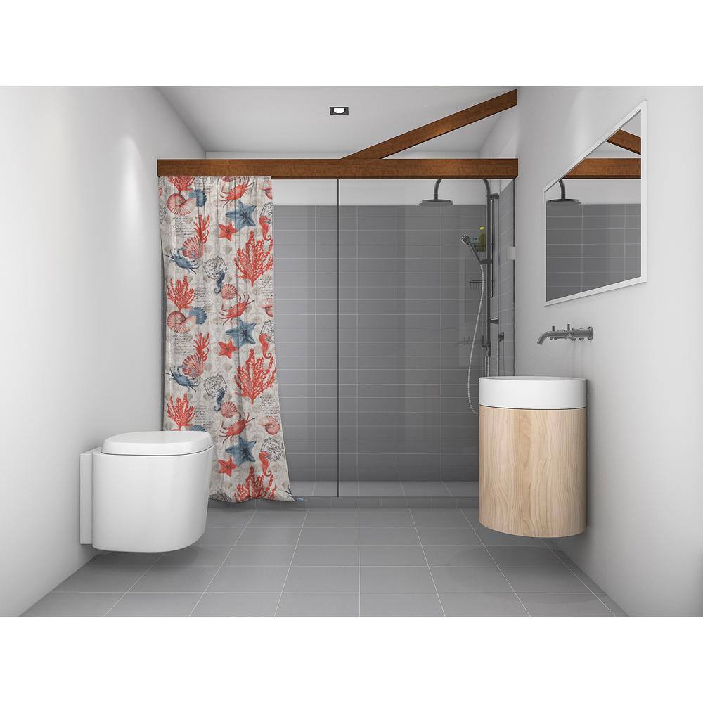 Beach And Nautical Fabric Shower Curtains Shower Accessories