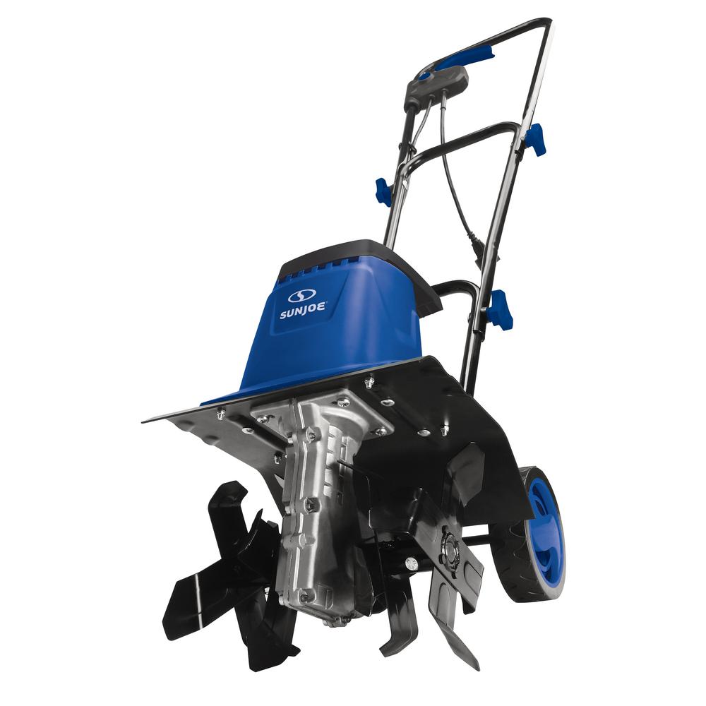 Sun Joe 8-Amp 12-In Electric Tiller/Cultivator, Blue by Sun Joe