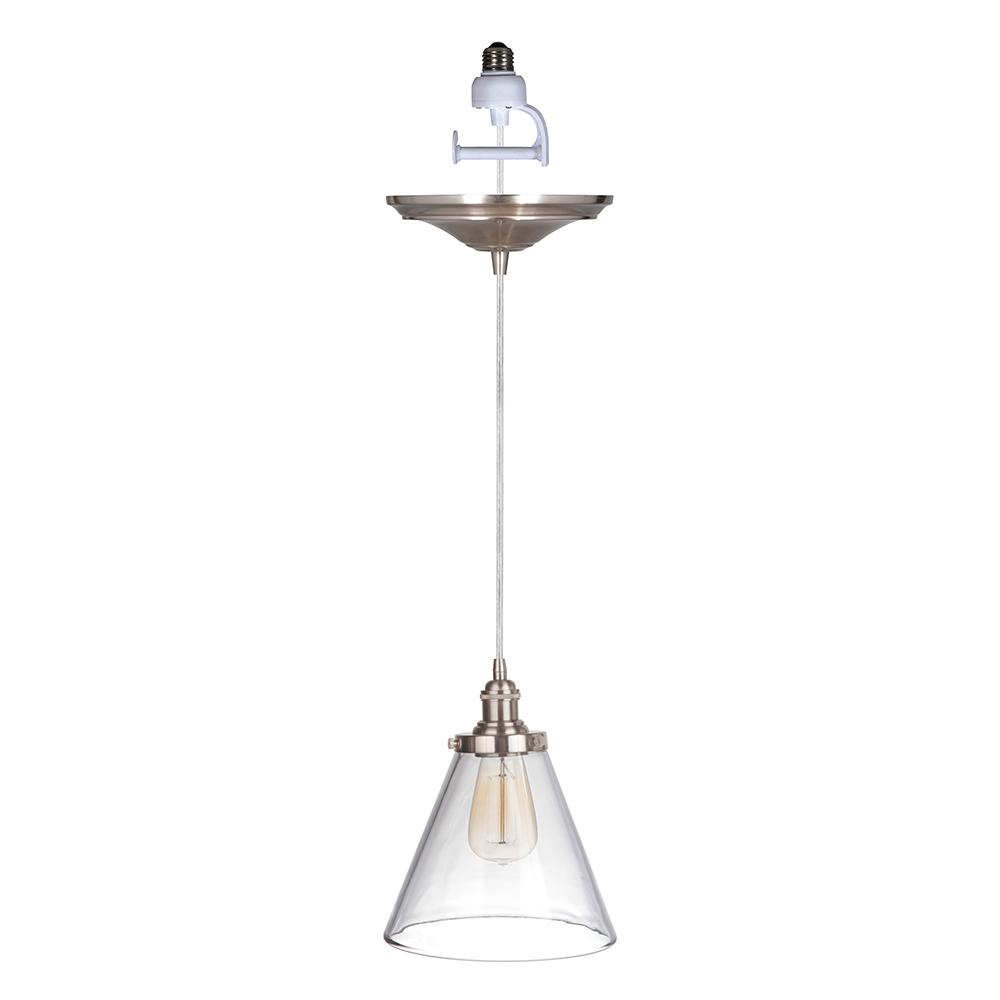 Worth Home Products Instant Pendant 1 Light Brushed Nickel