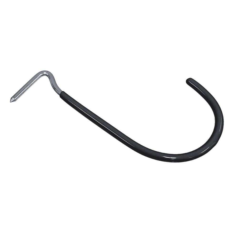The Hillman Group Curved Drive Hook in Black Vinyl Coated (20Pack