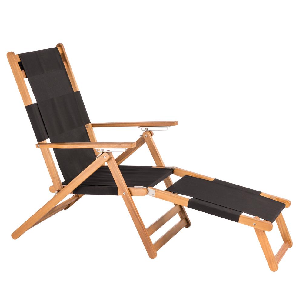 Patio Sense Varadero Wood Folding And Reclining Beach Chair