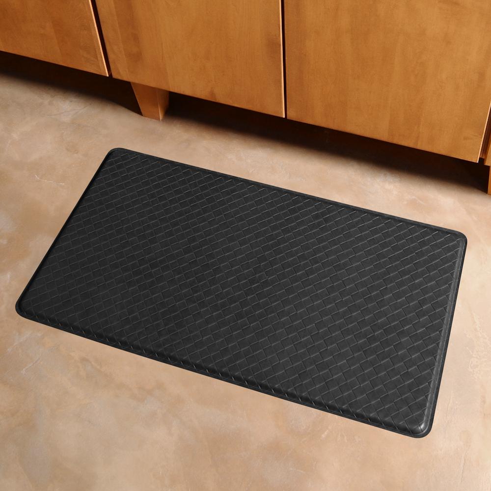 Gelpro Classic Basketweave Black 20 In X 36 In Comfort Kitchen