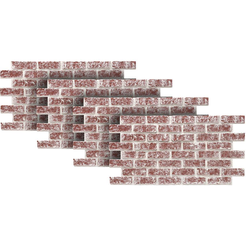 Urestone Chalked Red 24 In X 46 3 8 In Faux Used Brick Panel 4 Pack Ul2600pk 85 The Home Depot