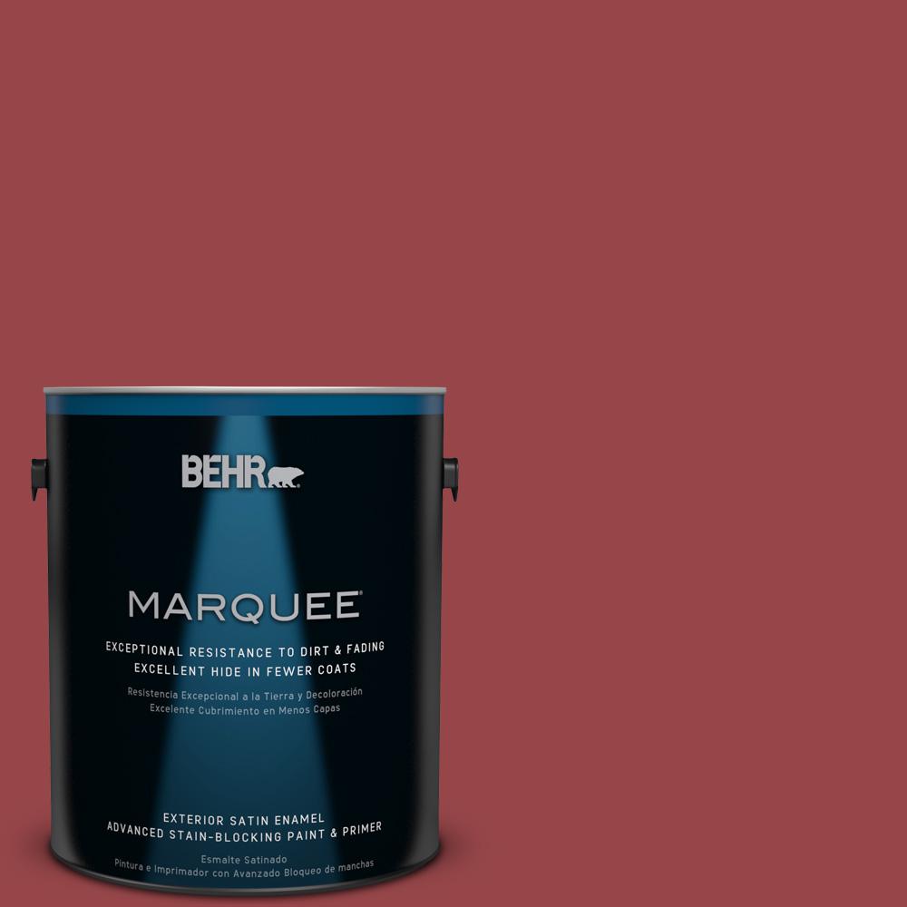 BEHR MARQUEE 5gal. PPF01 Tile Red Satin Enamel Exterior Paint945305