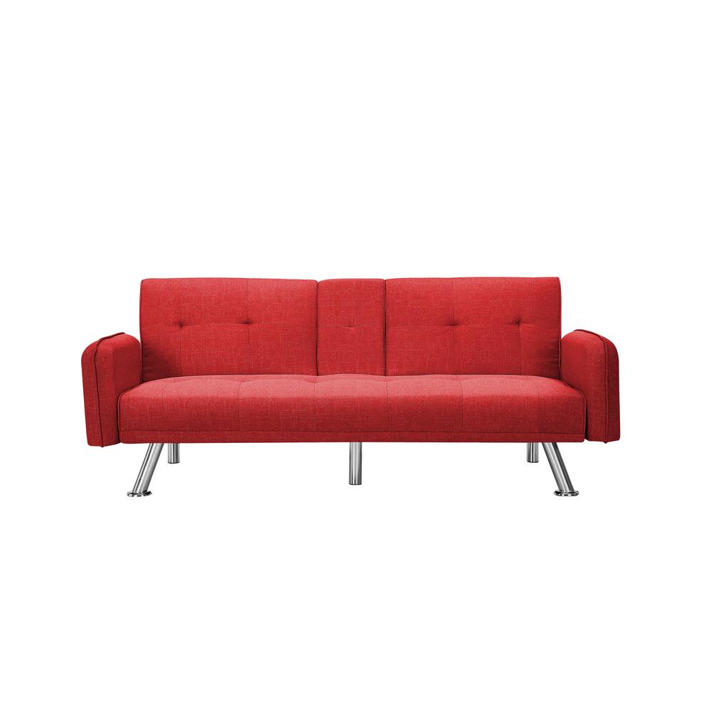 Red Sofa Beds Living Room Furniture The Home Depot