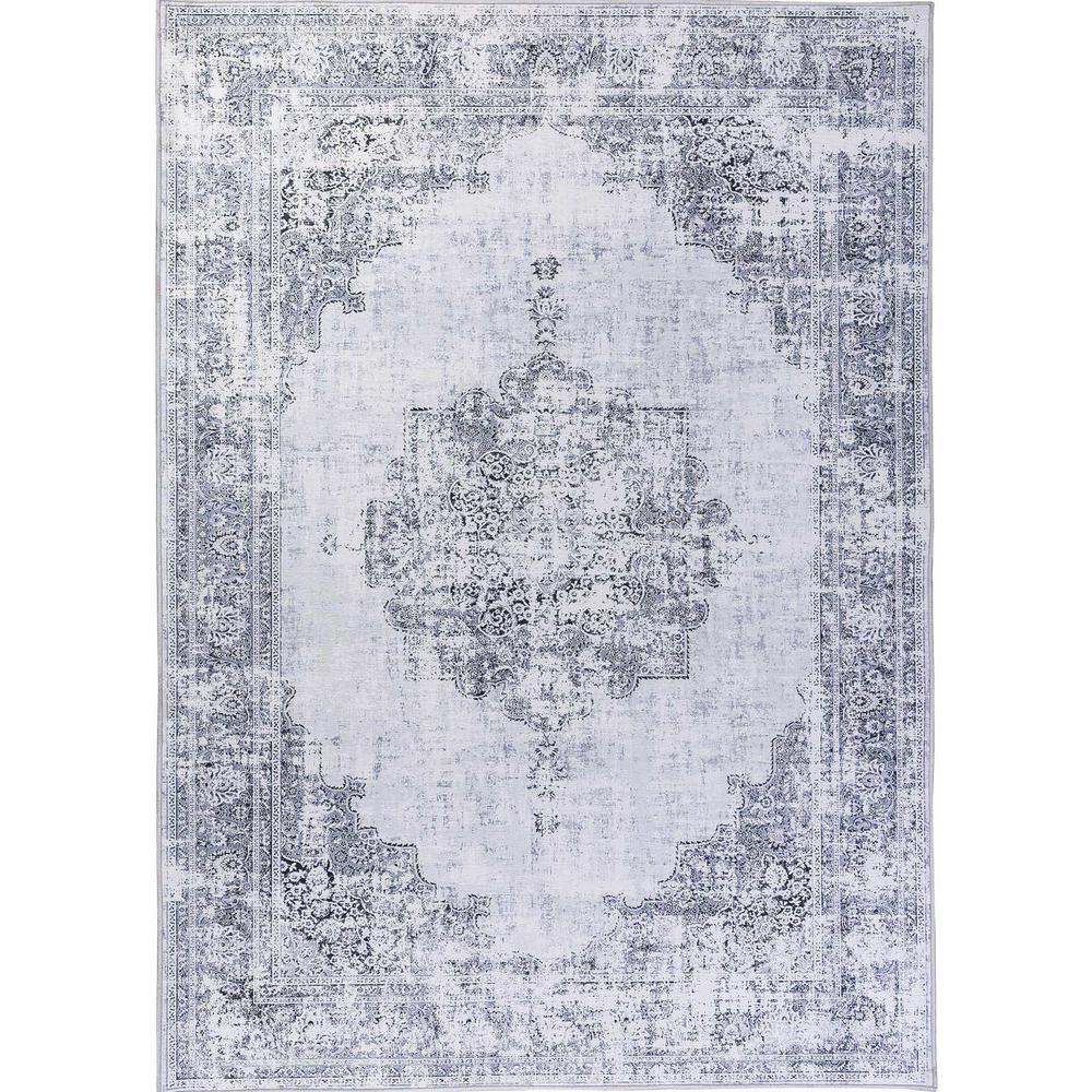 AndMakers Mighty Curae Nigella Multi-Coloured 2 ft. x 9 ft. Traditional Bohemian Distressed Abstract Polyester Area Rug, Multi-Colored