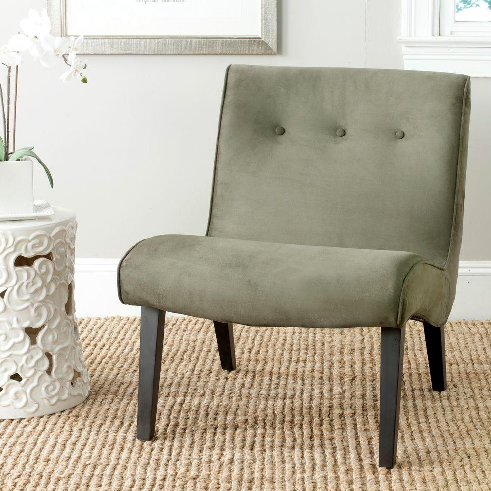 Safavieh Mandell Forest Green Linen Cotton Accent Chair Mcr4552d Mandell Forest Green Linen Cotton Accent Chair