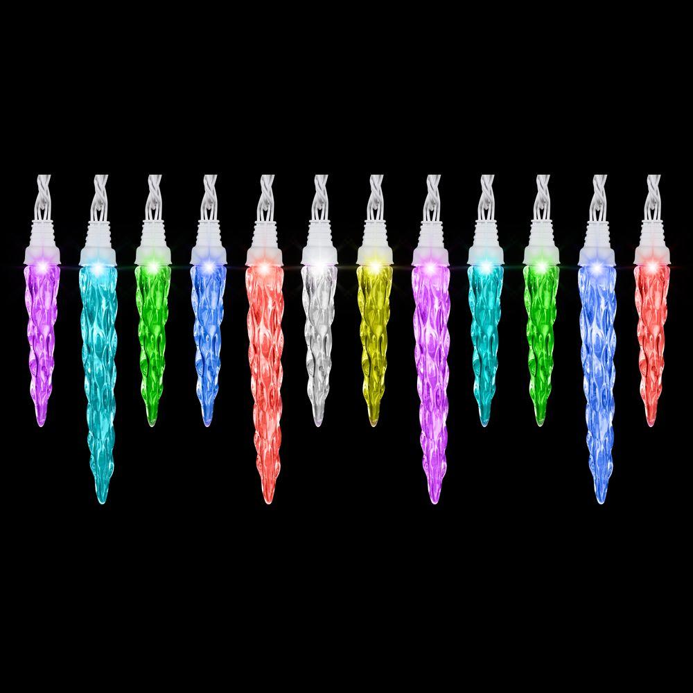 LightShow AppLights 24-Light Multi-Color Icicle String Light Set ...