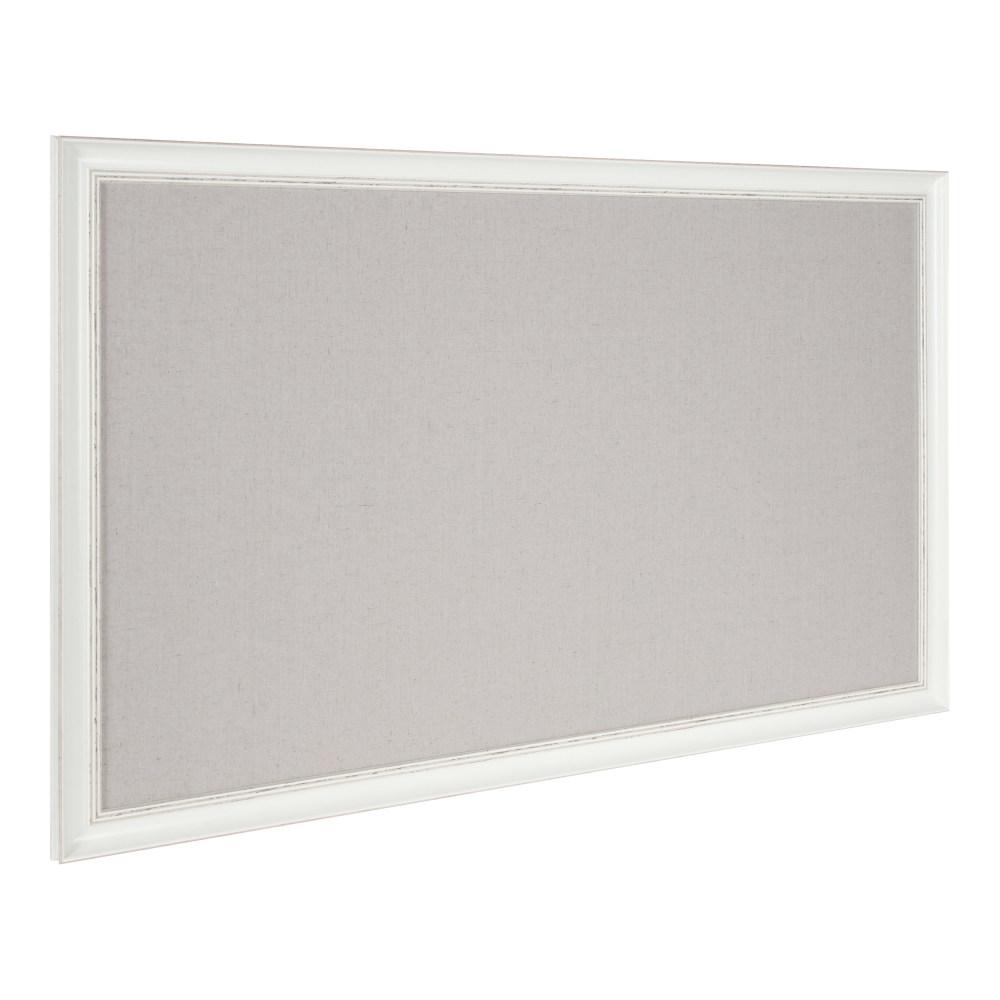 DesignOvation Bosc White Fabric Pinboard Memo Board-217401 - The Home Depot