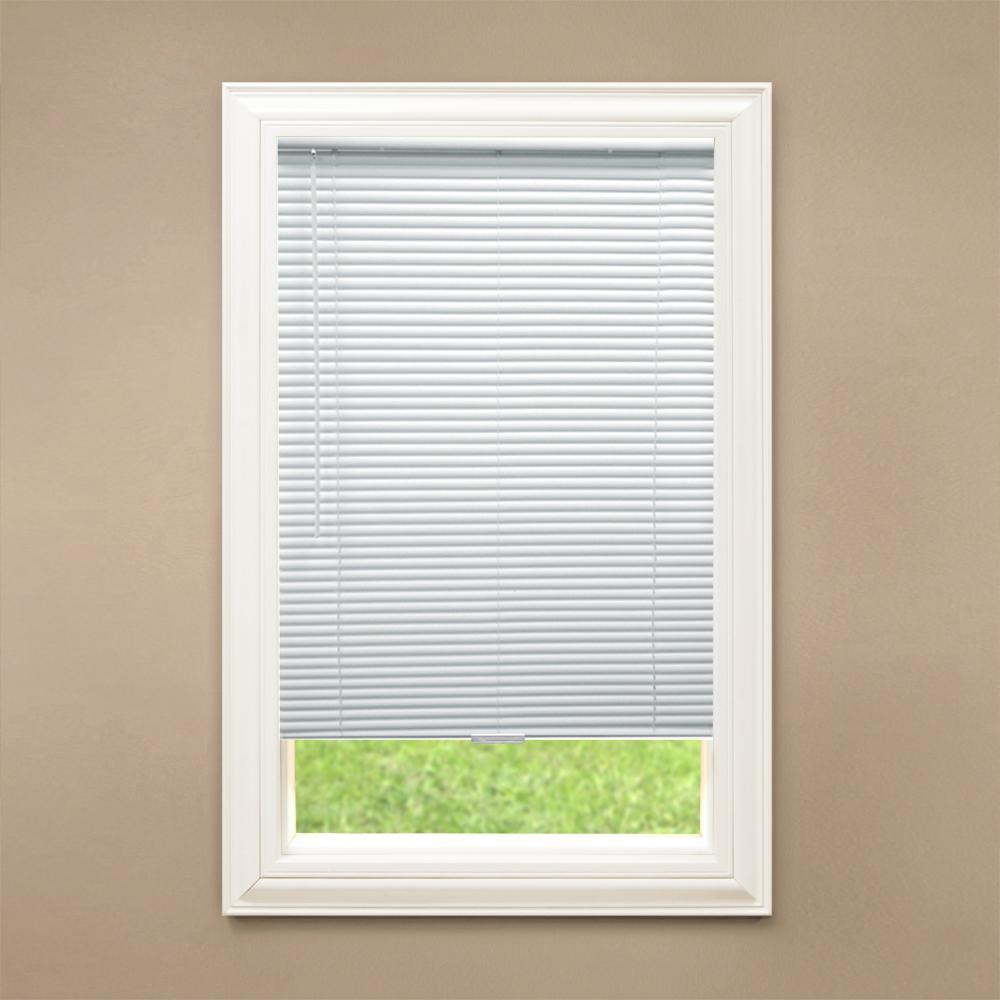 Hampton Bay White Cordless 1 In Blackout Vinyl Mini Blind 72 W X L Actual Size 71 5 10793478353460 The Home Depot Blackout Vinyl Mini Blind 72