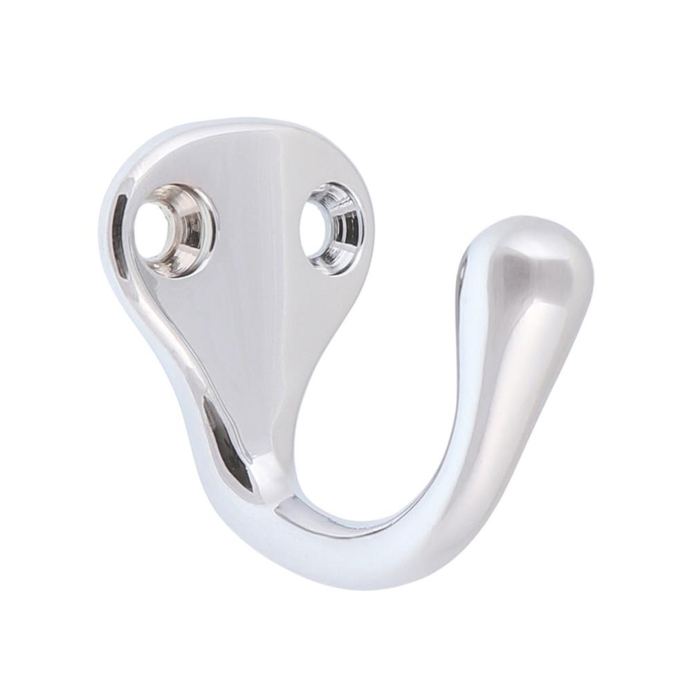 polished chrome wall hooks