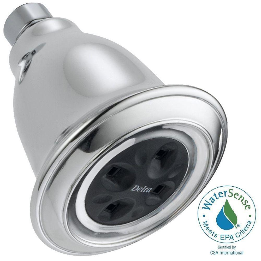 Delta 1Spray 1.5 GPM WaterEfficient Shower Head in Chrome Featuring The