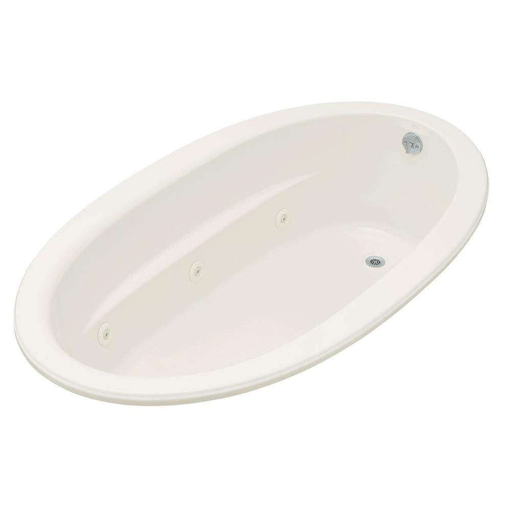 Kohler K 1154 F Proflex Collection 54 Corner Alcove Jetted Kohler Sunward 6 Ft Acrylic Oval Drop In Whirlpool Bathtub Biscuit