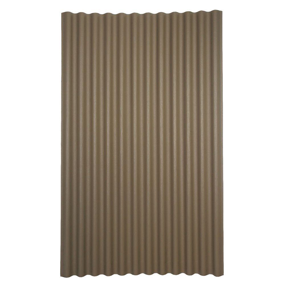 Ondura 6 ft 7 in x 4 ft Asphalt Corrugated  Roof  Panel  