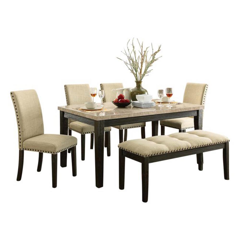 Oakland Living Beige White And Black Indoor 6 Piece Faux Marble Oakland Living Beige White And Black Indoor 6 Piece Faux Marble Environmental Friendly Dining