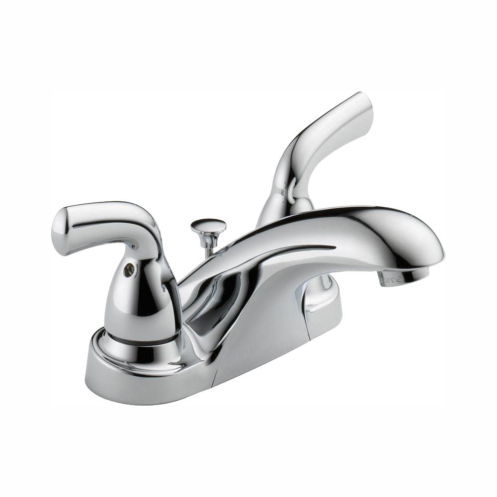 Delta Foundations 4 in. Centerset 2-Handle Bathroom Faucet ...