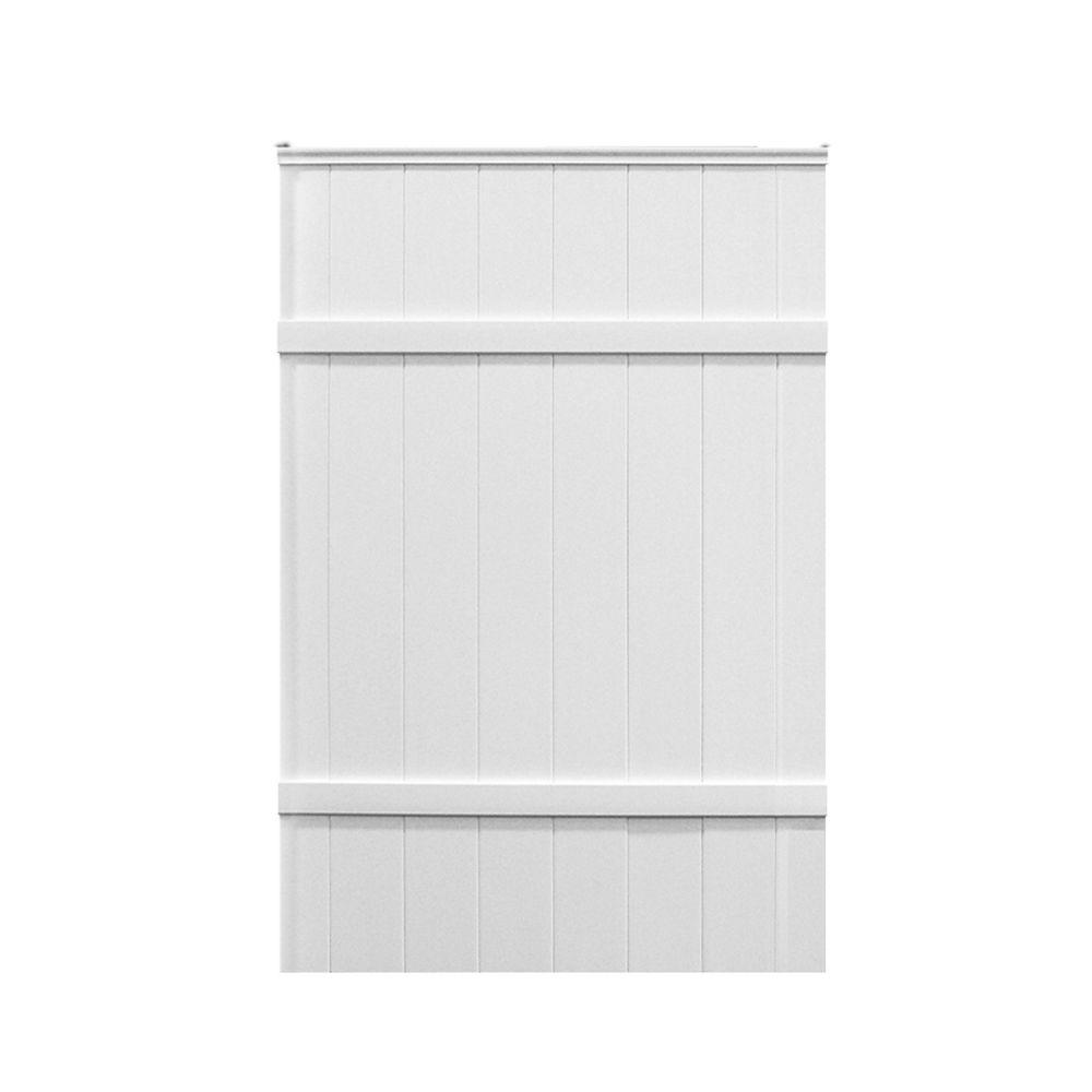 Windham Walk Through White Vinyl Unassembled Fence Gate 3-1//2 ft x 6 ft