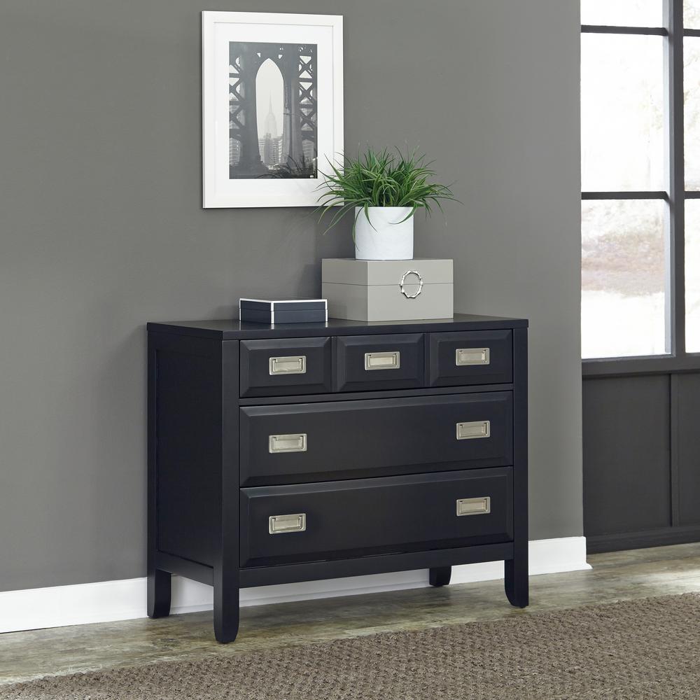 Hodedah 7-Drawer Black Chest with Door-HI71DR Black - The Home Depot