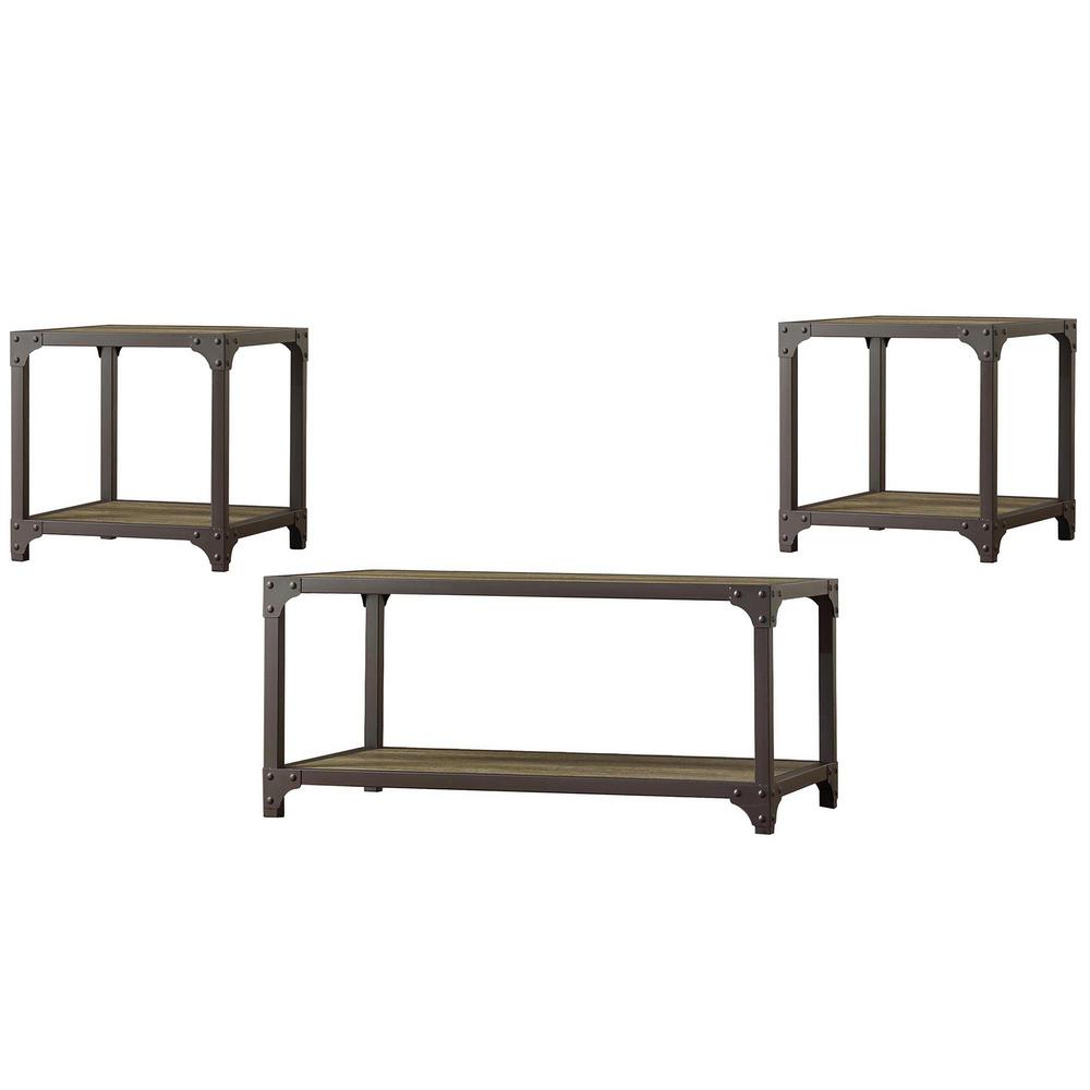 HomeSullivan Keppler Industrial Driftwood Coffee Table405264313A